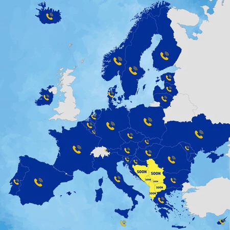 Mapa Roaming Europa