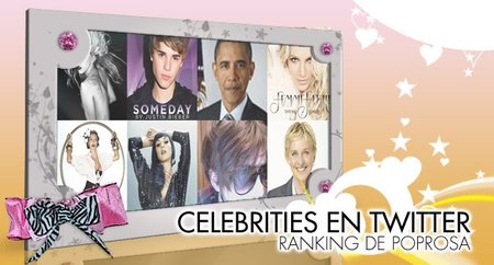 Celebrities en Twitter: Ranking de Poprosa