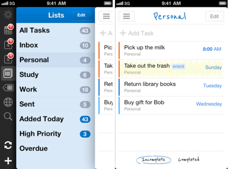 Remember The Milk para iOS renueva totalmente su interfaz para iPhone