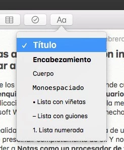 Apple ノートのヘッダー