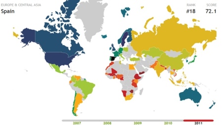 La calidad de Internet en España se sitúa en el puesto 18 del ranking de la World Wide Web Foundation