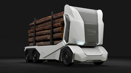 Sin cabina, interconectado y con 200 km de autonomía: así es el primer camión maderero 100 % eléctrico