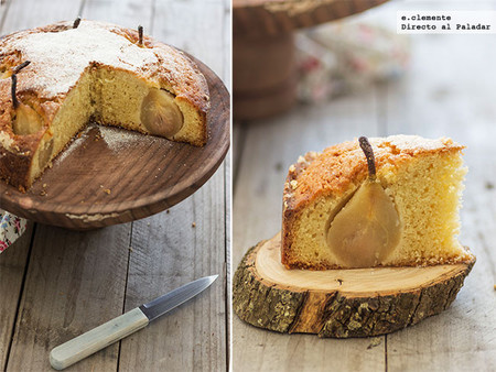 Pastel de mantequilla y peras. Receta