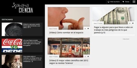 Versión tablets para Xataka Ciencia