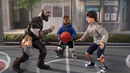 Kratos y Atreus juegan al basket al estilo God of War en el comercial más disparatado de PS4 Pro