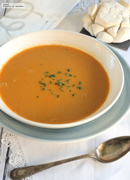 Crema de nécoras. Receta