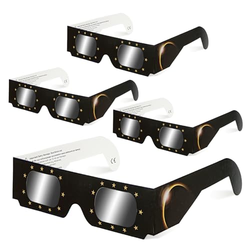 QIWEI gafas eclipse solar homologadas QW-SOZ3 [Pack de 4]