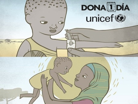 Dona 1 día, campaña de Unicef contra la desnutrición infantil