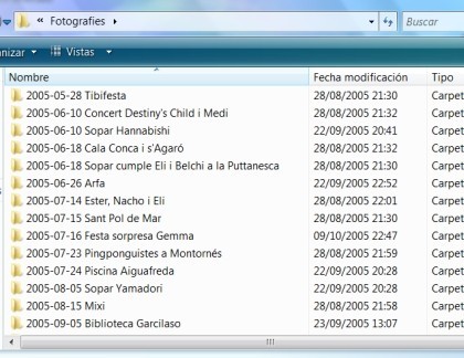 Organizar nuestras fotografías