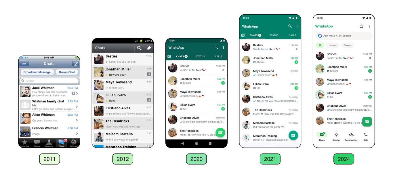 WhatsApp cambia su diseño en Android y en iPhone así