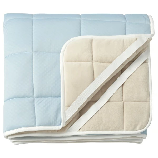 KEJSAROLVON Protector de colchón, beige/azul