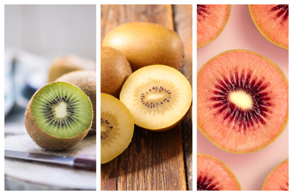El kiwi en todas sus versiones: verde, amarillo y rojo. Conoce en que se diferencian más allá del color
