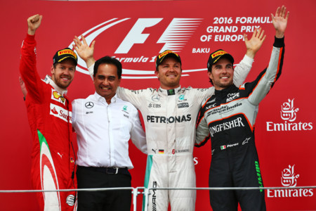 Nico Rosberg aumenta distancias en el mundial tras la victoria en el Gran Premio de Europa en Azerbaiyán