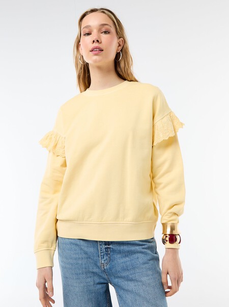 Sudadera Lisa Con Volantes En Bordado Ingles En Las Mangas Amarillo Fru96 3 Hd1