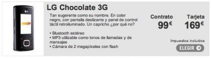 Yoigo incluye el LG Chocolate 3G en su catálogo de móviles