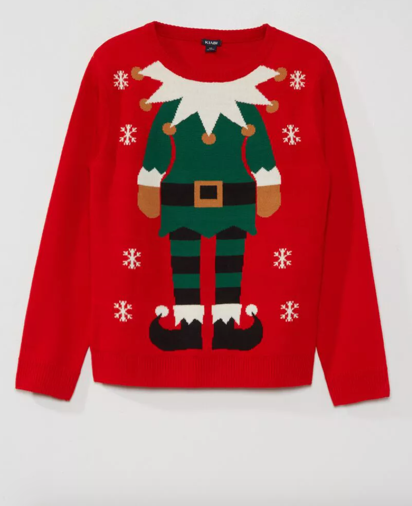 Jersey de Navidad de punto rojo