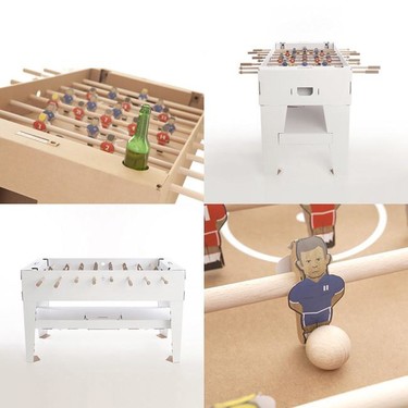 Kartoni, el futbolín más hipster está hecho de cartón