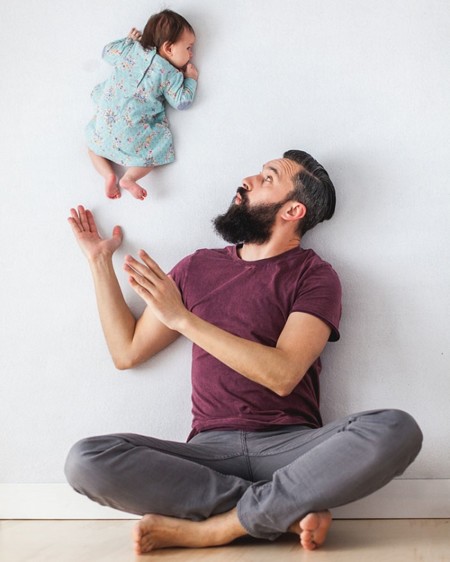 Dad Baby Girl Playful Photography Ania Waluda Michal Zawer 13
