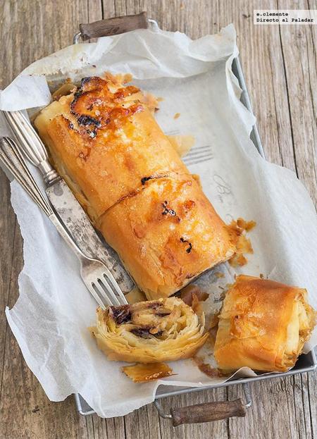 Strudel de manzana y chocolate. Receta