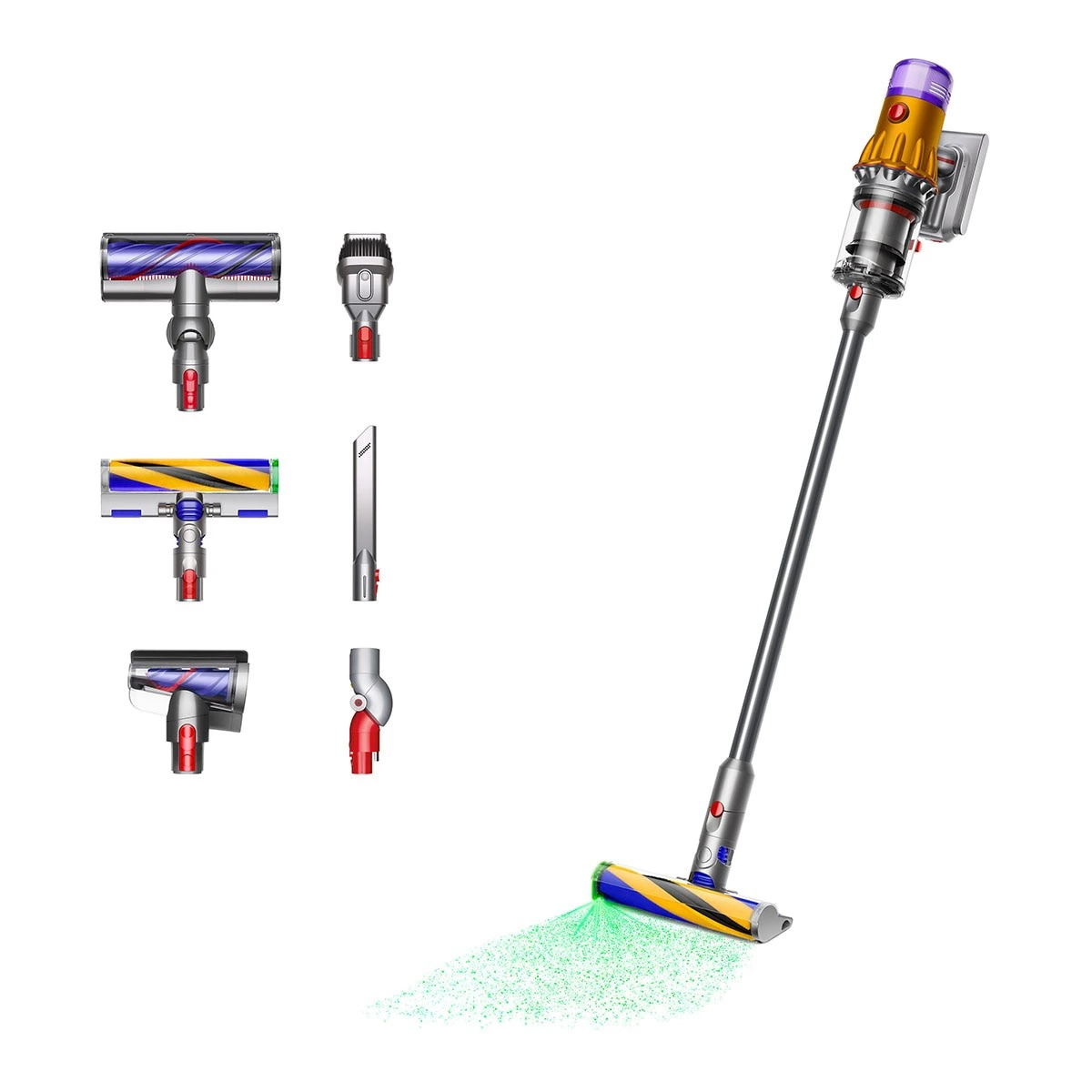 Aspirador de escoba recargable Dyson V12 Detect Slim Absolute Hierro/Níquel

