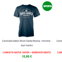 En Zavvi puedes hacerte con una camiseta Native Shore y de regalo un bañador gratis por 15,99 euros 