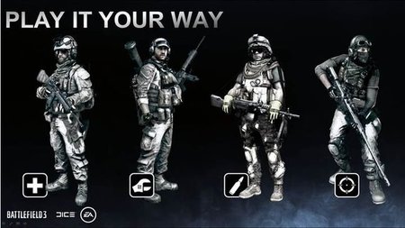 'Battlefield 3' y sus cuatro clases al detalle. ¿¡Medic!?