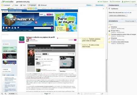 Crocodoc, edita y anota fácilmente PDF, documentos e imágenes