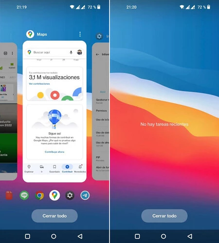 Apps Recientes Android