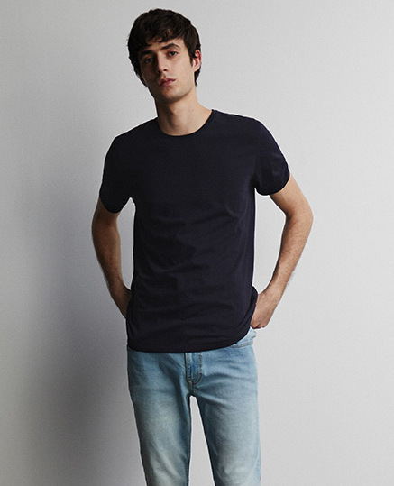 Camiseta en algodón lisa