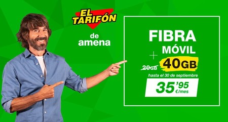 El Tarifón de Amena se suma a la promoción de verano: fibra + móvil 40 GB por 35,95 euros hasta septiembre