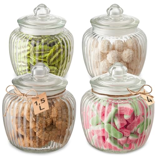 Praknu Tarro de Cristal con Tapa Hermética 