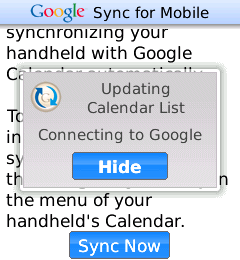 Google Calendar sincronizado en tu Blackberry con Google Sync