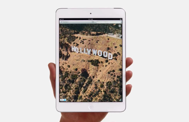 Pantallazo del comercial Hollywood sobre el iPad