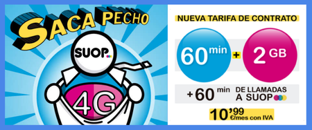 SUOP completa sus tarifas de contrato con nueva tarifa de 60 minutos y 2GB, la más barata en su categoría