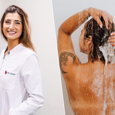 María Garayar, dermatóloga: "Un error muy común a la hora de lavarnos el pelo es poner el agua muy caliente y frotar porque destruye la cutícula de modo que el interior se daña más fácilmente 