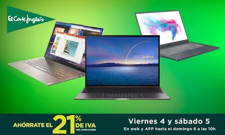 Estos 11 portátiles de trabajo ASUS, HP, Lenovo y MSI son mucho más baratos en los días sin IVA de El Corte Inglés