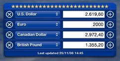 CurrencyConversor: Widget para calcular el cambio entre monedas, que se actualiza solo