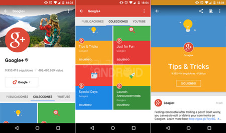 Google Plus Colecciones