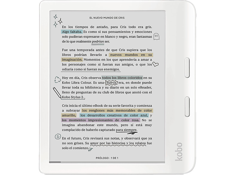 eBook - Kobo Libra Colour, 7" E Ink Kaleido 3, 32 GB, FastGLR, IPX8