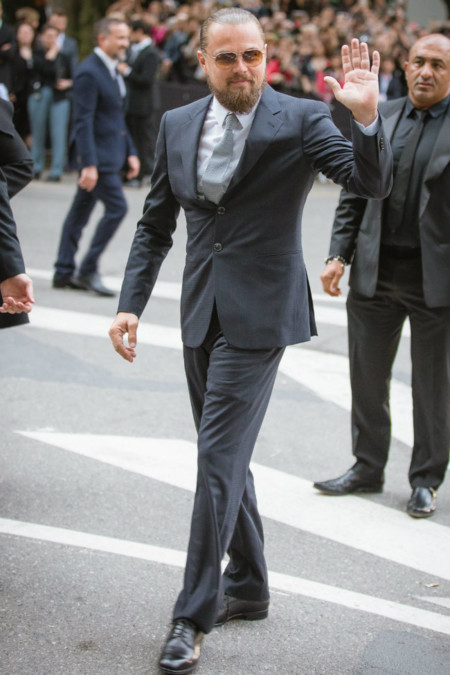 Creo que "indigestión" es la palabra que mejor define el nuevo look barbudo y repeinado de Leonardo di Caprio