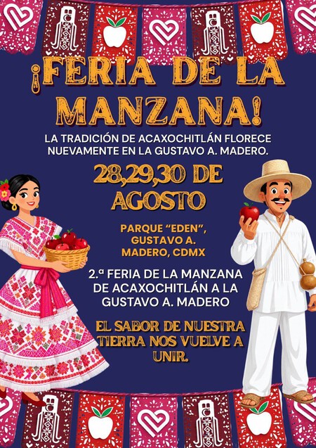 La Feria de la Manzana llega a la Alcaldía Gustavo A. Madero con productores, artesanías y sabores tradicionales como postres y sidra desde Puebla