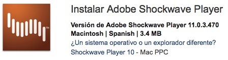Adobe lanza Shockwave 11, compatible con Mac OS X