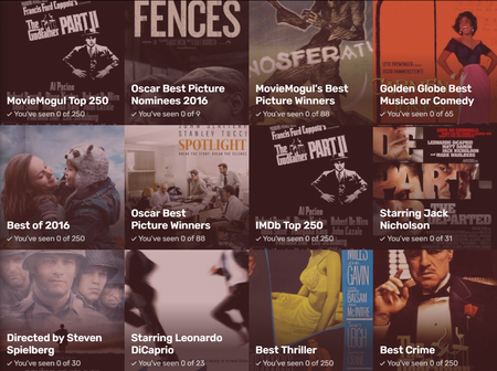 Descubre cuantas de las mejores películas de todos los tiempos has visto con esta aplicación