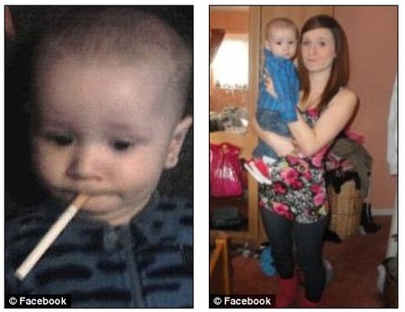 Interrogada por publicar en Facebook la foto de su bebé con un cigarro