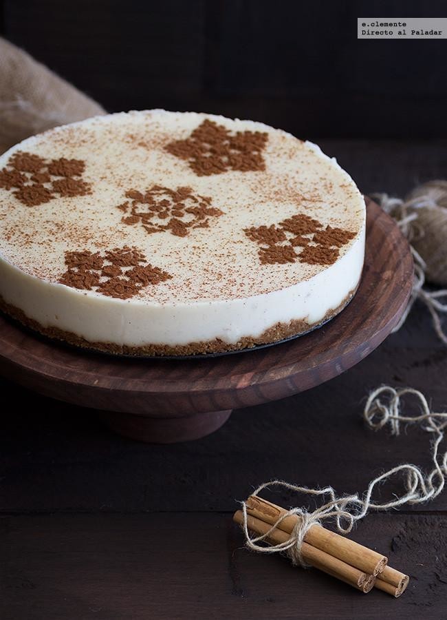 Tarta de arroz con leche sin horno