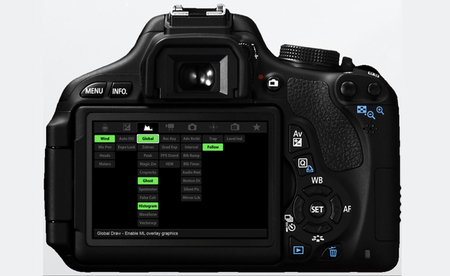 Nuevo menú Junkie para Magic Lantern