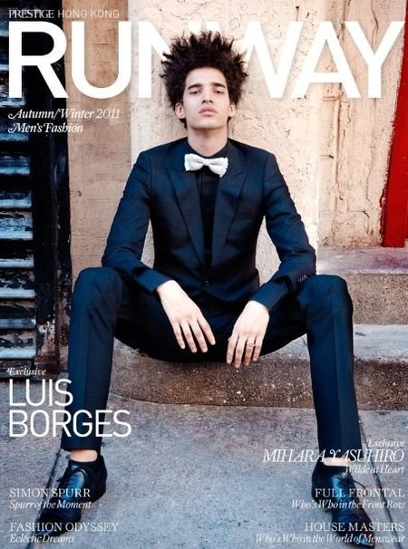 Luis Borges en la portada de 'Runway magazine' especial moda hombre Otoño-Invierno 2011/2012