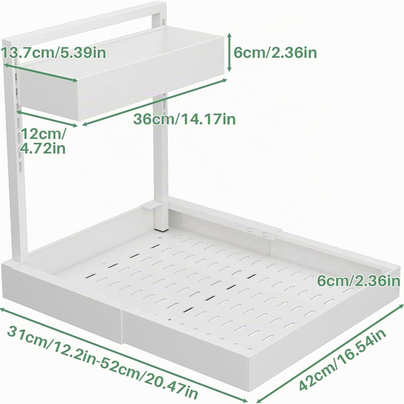 UMDONX Organizador de fregadero de cocina de 2 pisos