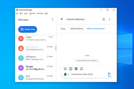 Crean un cliente para PC de la versión web de Mensajes: consulta y responde SMS desde Windows, Mac y Linux