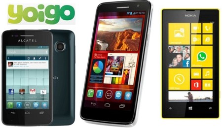Precios Nokia Lumia 520, Alcatel One Touch Scribe HD y Alcatel One Touch S'Pop con Yoigo